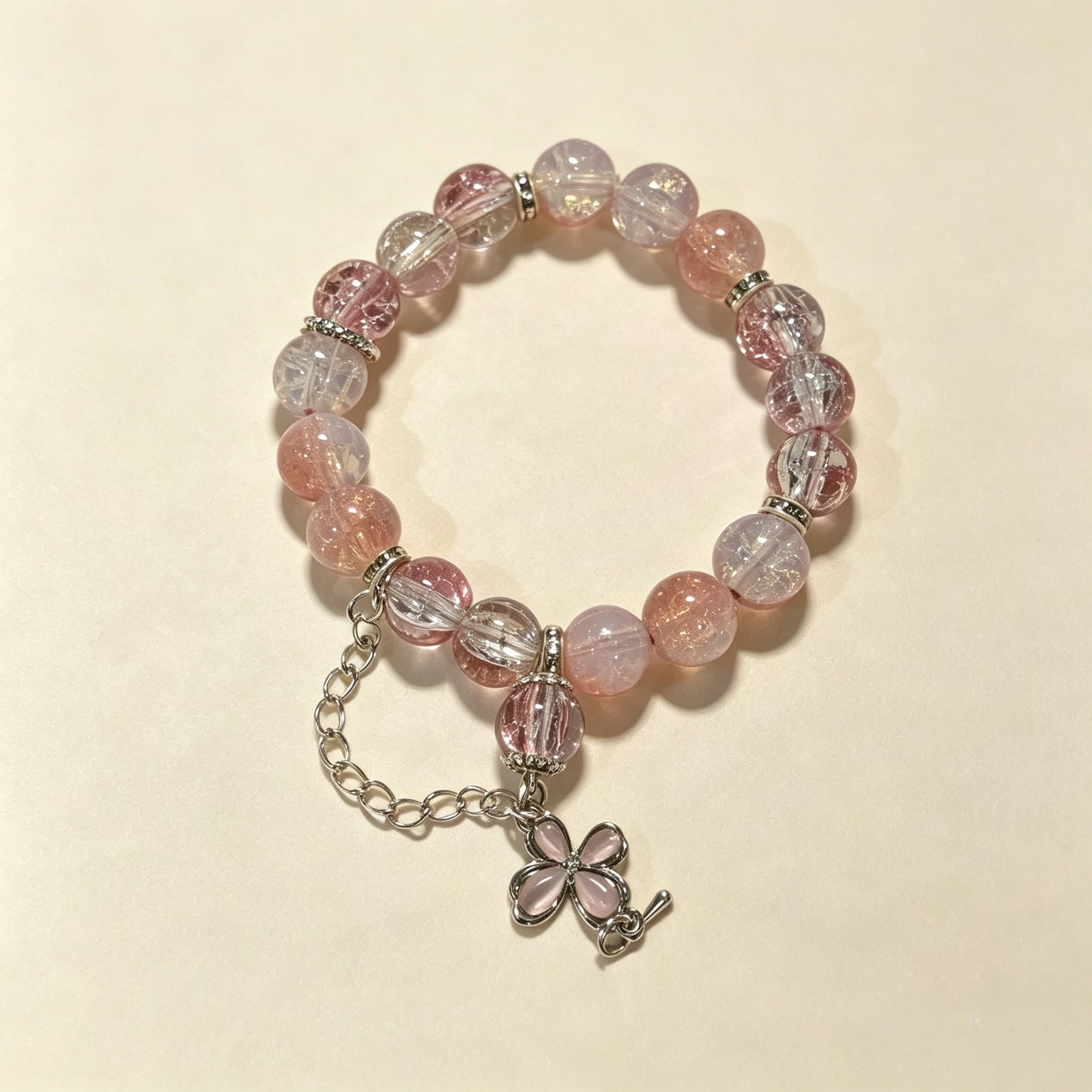 Pink Ice Butterfly Kiss Bracelet
