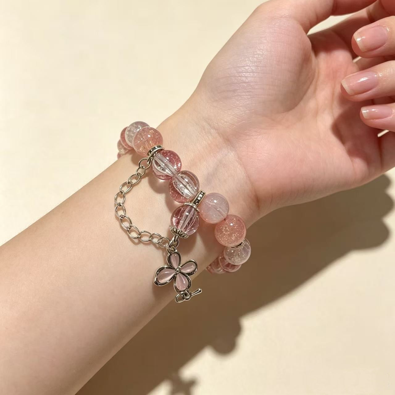 Pink Ice Butterfly Kiss Bracelet