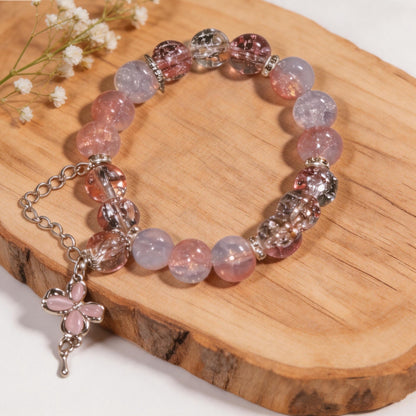 Pink Ice Butterfly Kiss Bracelet